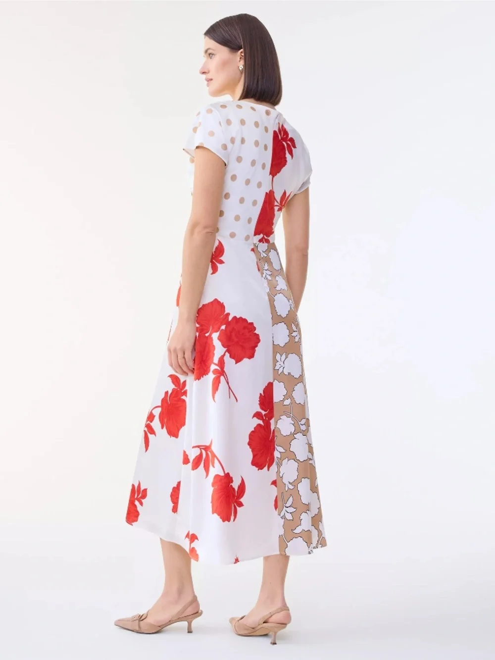 Ann Taylor Floral Twisted Midi Dress - Picture 2 of 4